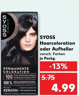 Kaufland SYOSS Haarcoloration oder Aufheller Angebot