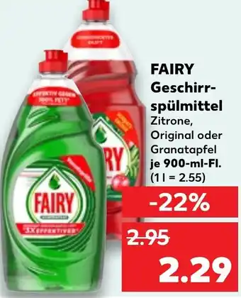 Kaufland FAIRY Geschirr- spülmittel Angebot