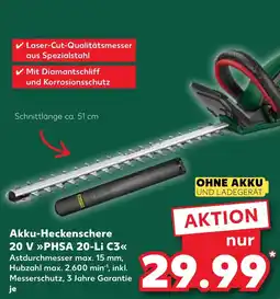 Kaufland PARKSIDE Akku-Heckenschere 20 V PHSA 20-Li C3 Angebot