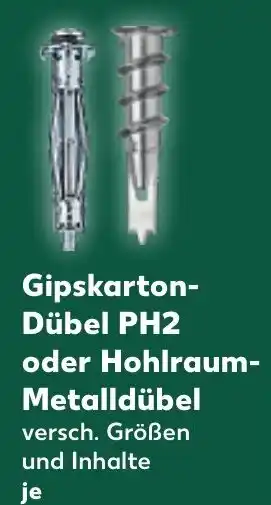 Kaufland PARKSIDE Gipskarton- Dübel PH2 oder Hohlraum- Metalldübel Angebot
