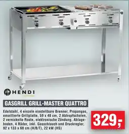 Handelshof HENDI GASGRILL GRILL-MASTER QUATTRO Angebot