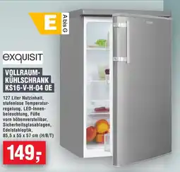 Handelshof exquisit VOLLRAUM- KÜHLSCHRANK KS16-V-H-04 OE Angebot
