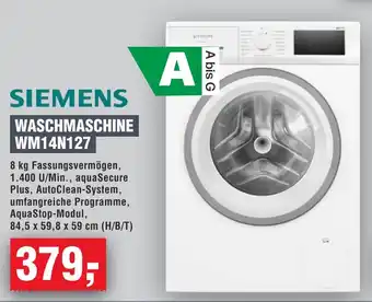 Handelshof SIEMENS WASCHMASCHINE WM14N127 Angebot