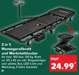 Kaufland PARKSIDE 2 in 1 Montagerollbrett und Werkstatthocker Angebot