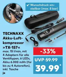 Kaufland TECHNAXX Akku-Luft- kompressor TX-157 Angebot