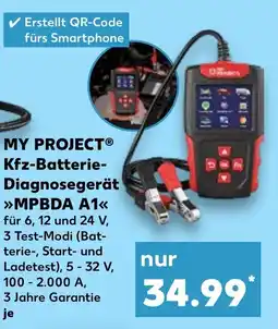 Kaufland MY PROJECT Kfz-Batterie- Diagnosegerät MPBDA A1 Angebot