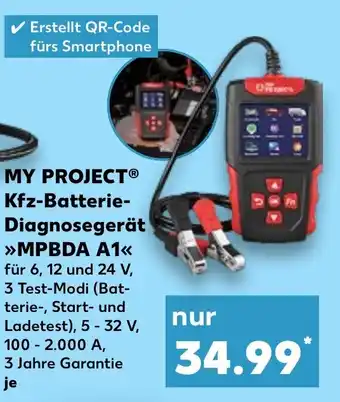 Kaufland MY PROJECT Kfz-Batterie- Diagnosegerät MPBDA A1 Angebot