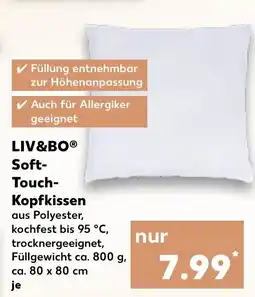 Kaufland LIV&BO Soft- Touch- Kopfkissen Angebot