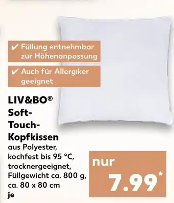 Kaufland LIV&BO Soft- Touch- Kopfkissen Angebot