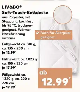 Kaufland LIV&BO Soft-Touch-Bettdecke Angebot