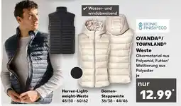 Kaufland OYANDA/ TOWNLAND Weste Angebot
