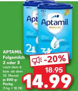 Kaufland APTAMIL Folgemilch 2 oder 3 Angebot
