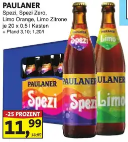 Lösch Depot PAULANER Spezi, Spezi Zero, Limo Orange, Limo Zitrone Angebot