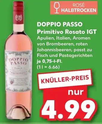Kaufland DOPPIO PASSO Primitivo Rosato IGT Angebot