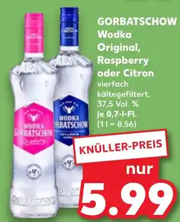 Kaufland GORBATSCHOW Wodka Original, oder Citron Angebot