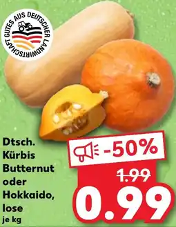Kaufland Dtsch. Kürbis Butternut oder Hokkaido, lose Angebot