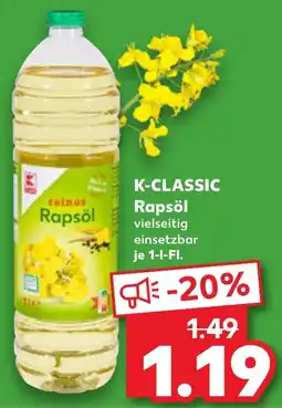Kaufland K-CLASSIC Rapsöl Angebot