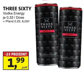 Lösch Depot THREE SIXTY Vodka Energy Angebot