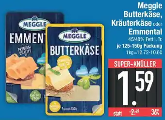 E-Center Meggle Butterkäse, Kräuterkäse oder Emmental Angebot