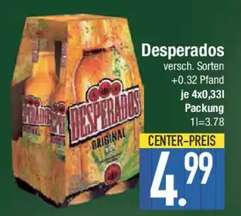E-Center Desperados versch. Sorten Angebot