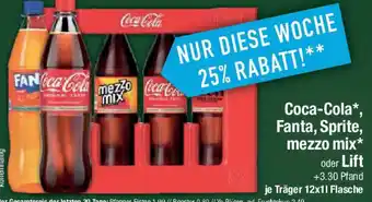 E-Center Coca-Cola, Fanta, Sprite, mezzo mix oder Lift Angebot