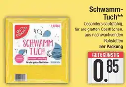 E-Center GUT& GÜNSTIG Schwamm- Tuch 5er Packung Angebot