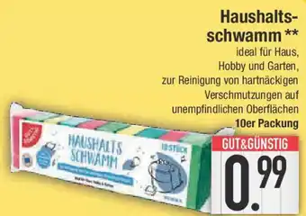 E-Center GUT& GÜNSTIG Haushalts- schwamm 10er Packung Angebot