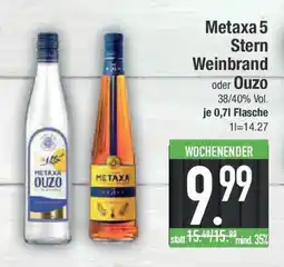 E-Center Metaxa 5 Stern Weinbrand oder Ouzo Angebot