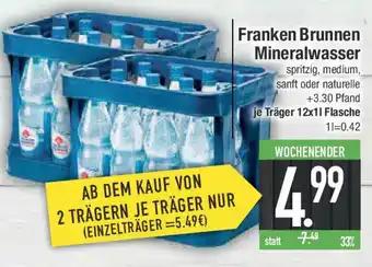 E-Center Franken Brunnen Mineralwasser Angebot