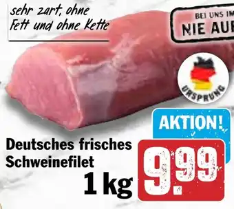 HIT Deutsches frisches Schweinefilet Angebot