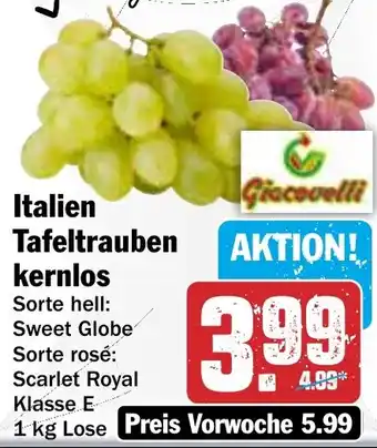 HIT Italien Tafeltrauben kernlos Angebot