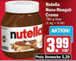HIT Nutella Nuss-Nougat- Creme Angebot