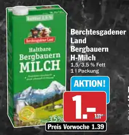 HIT Berchtesgadener Land Bergbauern H-Milch Angebot