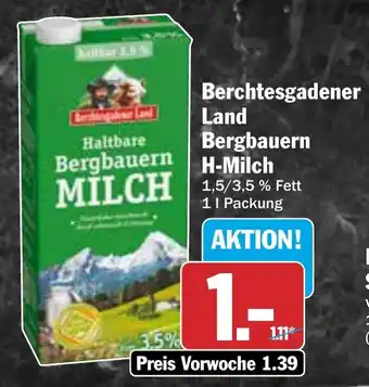HIT Berchtesgadener Land Bergbauern H-Milch Angebot