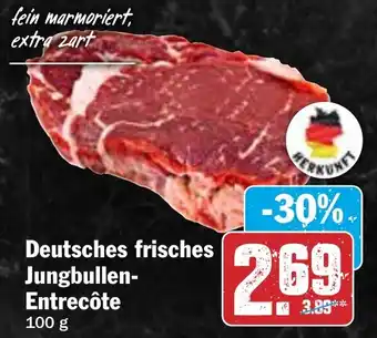 HIT Deutsches frisches Jungbullen- Entrecôte Angebot