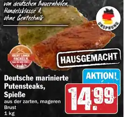 HIT Deutsche marinierte Putensteaks, Spieße Angebot