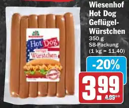 HIT Wiesenhof Hot Dog Geflügel- Würstchen Angebot