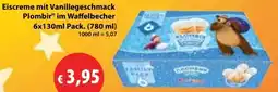 Mix Markt Eiscreme mit Vanillegeschmack Plombir im Waffelbecher Angebot