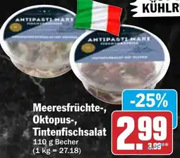 HIT Meeresfrüchte-, Oktopus-, Tintenfischsalat Angebot