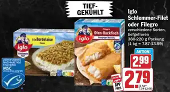 HIT Iglo Schlemmer-Filet oder Filegro Angebot