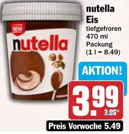 HIT nutella Eis Angebot
