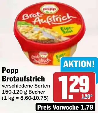HIT Popp Brotaufstrich Angebot
