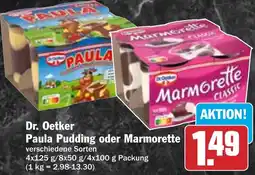 HIT Dr. Oetker Paula Pudding oder Marmorette Angebot