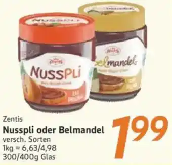 inkoop Zentis Nusspli oder Belmandel Angebot