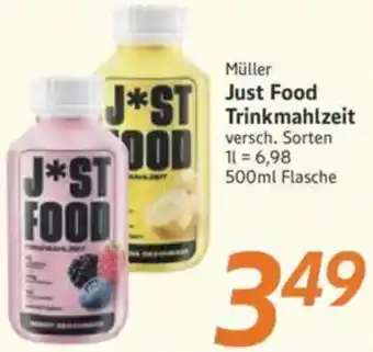 inkoop Müller Just Food Trinkmahlzeit Angebot