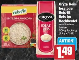 HIT Oryza Reis lose oder Reis-fit Reis im Kochbeutel Angebot