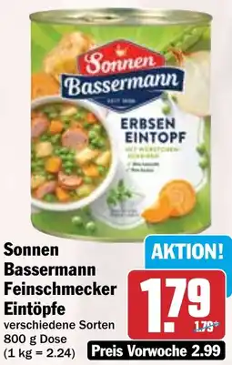 HIT Sonnen Bassermann Feinschmecker Eintöpfe Angebot