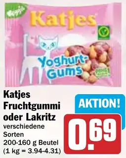 HIT Katjes Fruchtgummi oder Lakritz Angebot