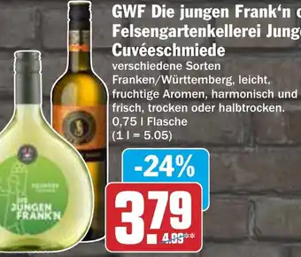 HIT GWF Die jungen Frank‘n oder Felsengartenkellerei Junge Cuvéeschmiede Angebot
