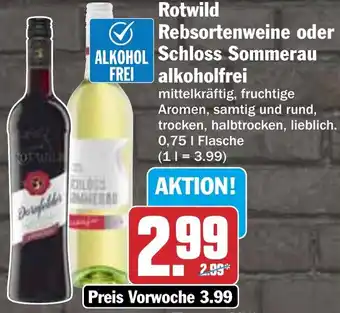 HIT Rotwild Rebsortenweine oder Schloss Sommerau alkoholfrei Angebot